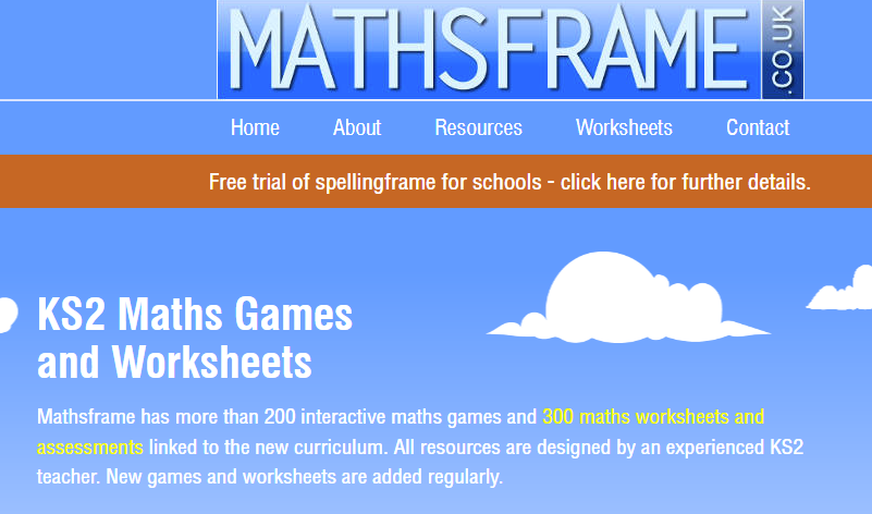 Mathsframe preview